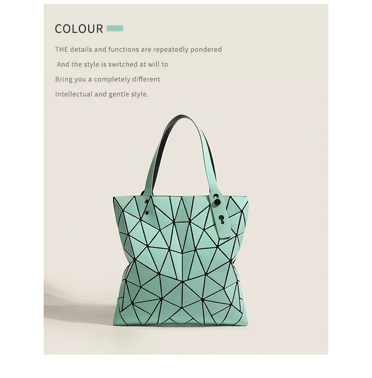 2026 Summer New Trendy Geometric Patchwork Rhombus Tote Bag Versatile Large Capacity Floral Handbag Shoulder Shopping Bag