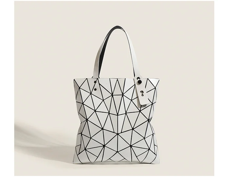 2026 Summer New Trendy Geometric Patchwork Rhombus Tote Bag Versatile Large Capacity Floral Handbag Shoulder Shopping Bag