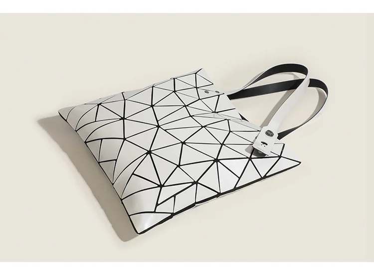 2026 Summer New Trendy Geometric Patchwork Rhombus Tote Bag Versatile Large Capacity Floral Handbag Shoulder Shopping Bag