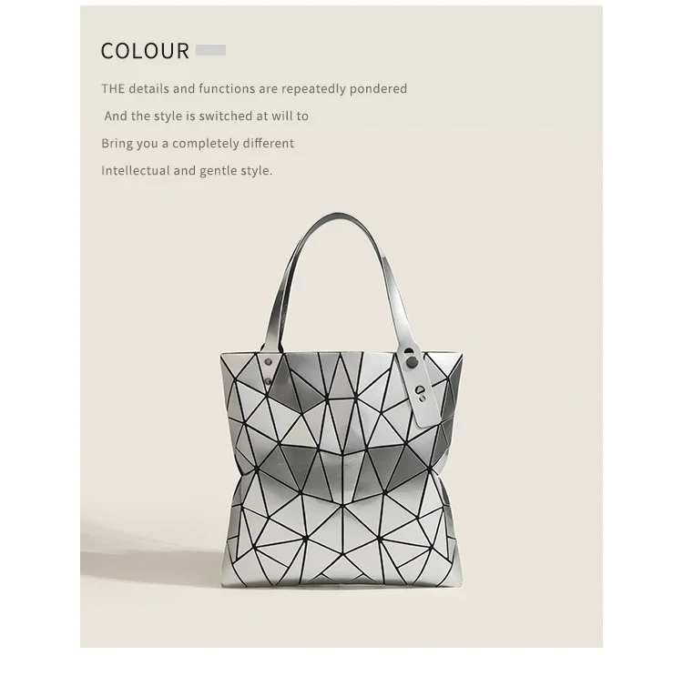 2026 Summer New Trendy Geometric Patchwork Rhombus Tote Bag Versatile Large Capacity Floral Handbag Shoulder Shopping Bag