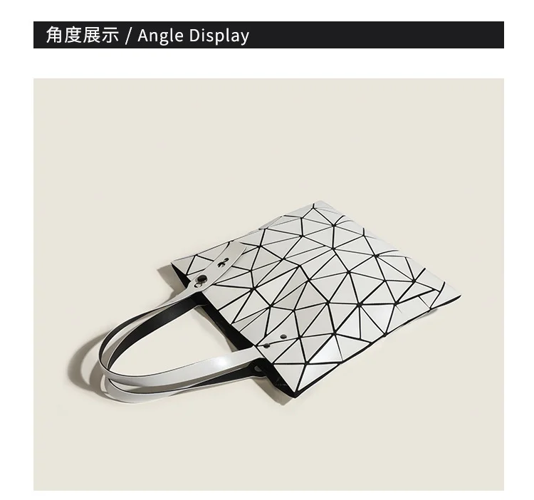 2026 Summer New Trendy Geometric Patchwork Rhombus Tote Bag Versatile Large Capacity Floral Handbag Shoulder Shopping Bag