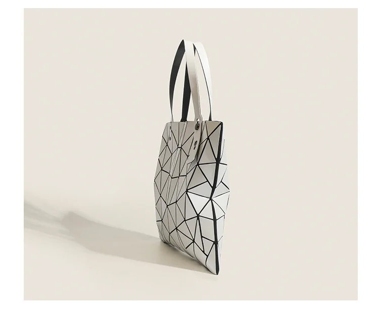 2026 Summer New Trendy Geometric Patchwork Rhombus Tote Bag Versatile Large Capacity Floral Handbag Shoulder Shopping Bag