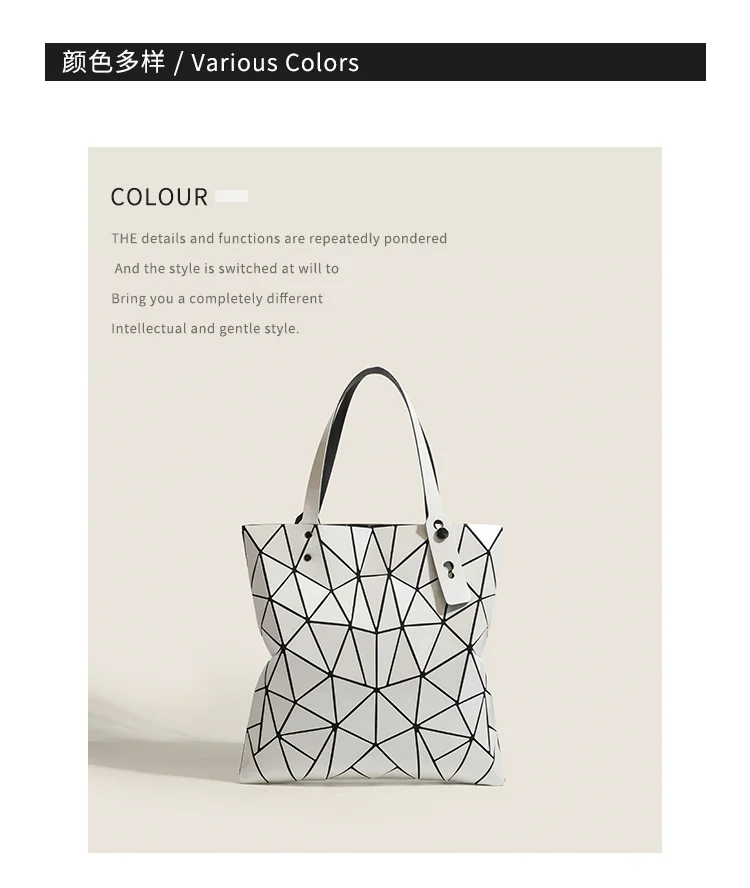 2026 Summer New Trendy Geometric Patchwork Rhombus Tote Bag Versatile Large Capacity Floral Handbag Shoulder Shopping Bag