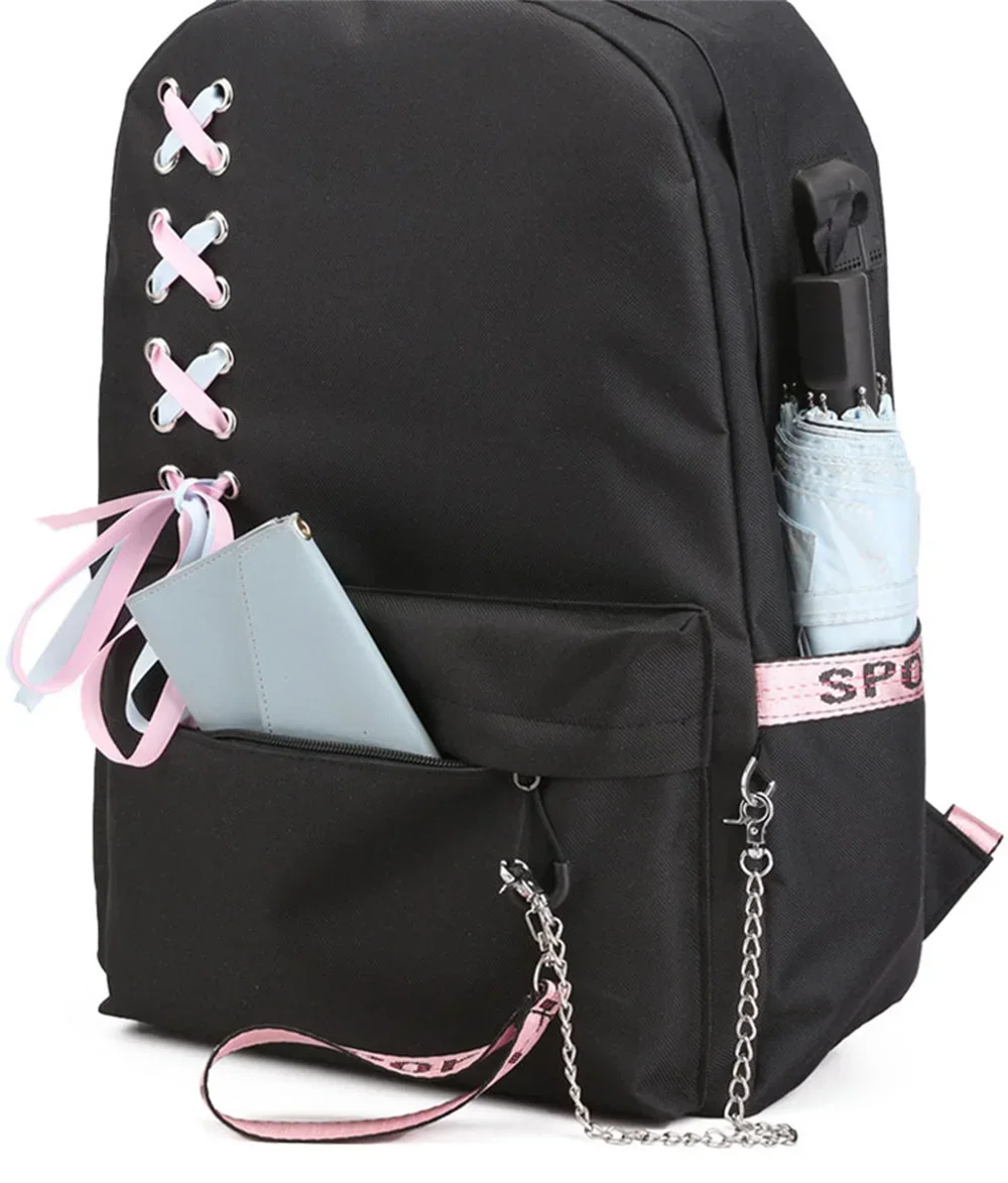 Mochila School Backpack Student Teenager Schoolbag Bag The Apothecary Diaries Maomao Anime Bookbag with Portable Lunch Bags 3pcs