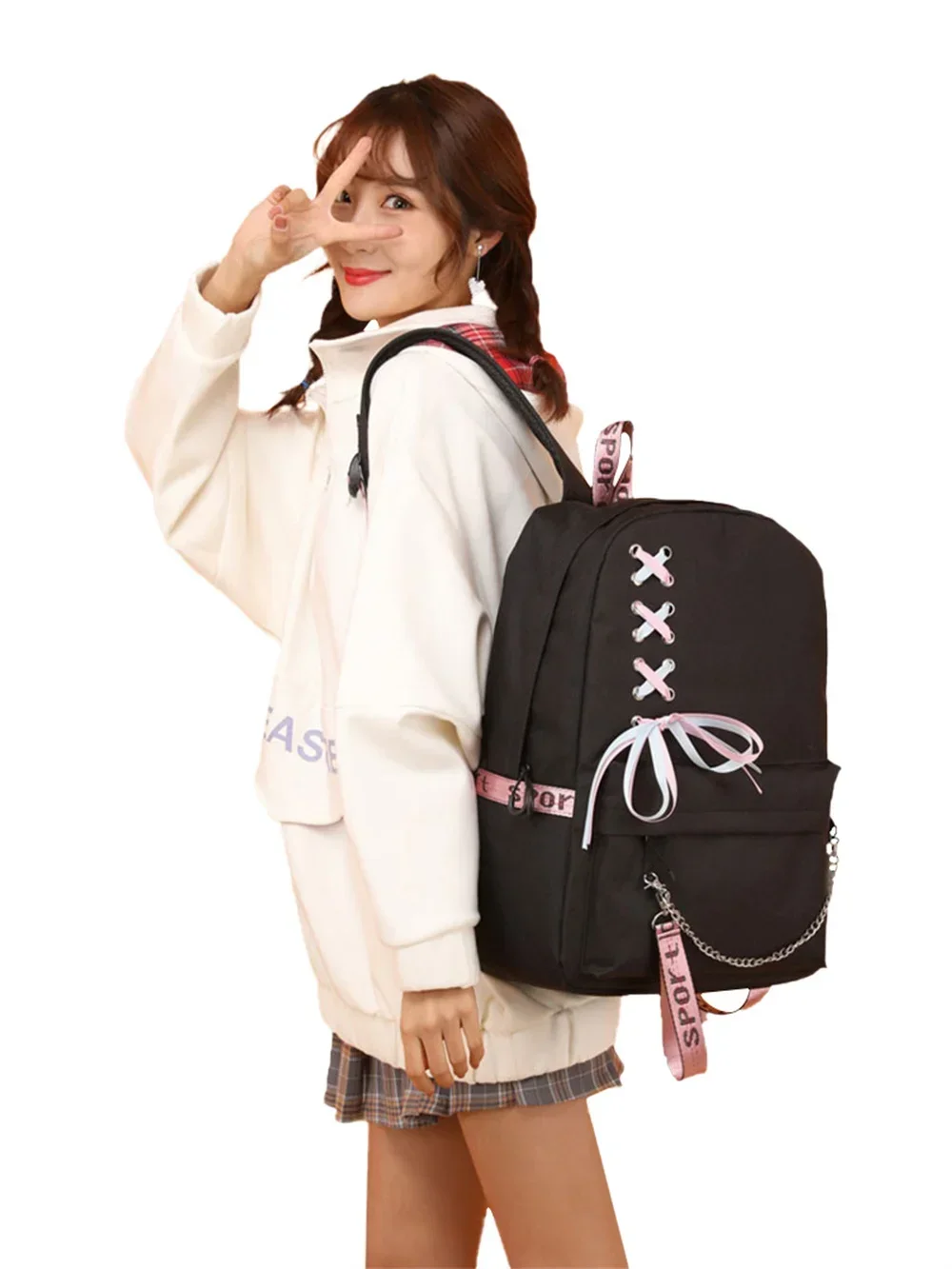 Mochila School Backpack Student Teenager Schoolbag Bag The Apothecary Diaries Maomao Anime Bookbag with Portable Lunch Bags 3pcs