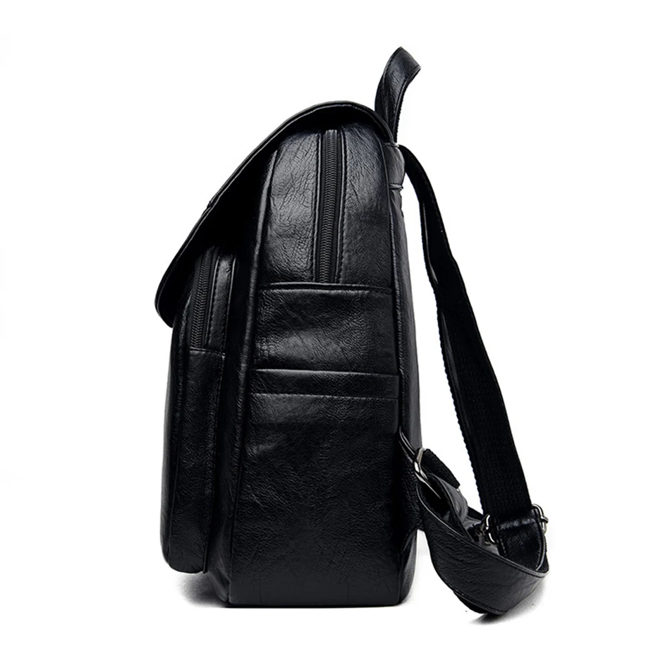 Genuine Women Soft Leather Backpack Fashion Female Shoulder Bag Sac a Dos Ladies Bagpack Mochilas School Bags For Teenage Girls