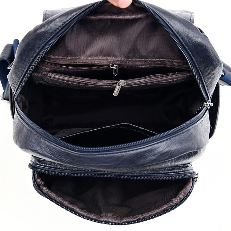 Genuine Women Soft Leather Backpack Fashion Female Shoulder Bag Sac a Dos Ladies Bagpack Mochilas School Bags For Teenage Girls