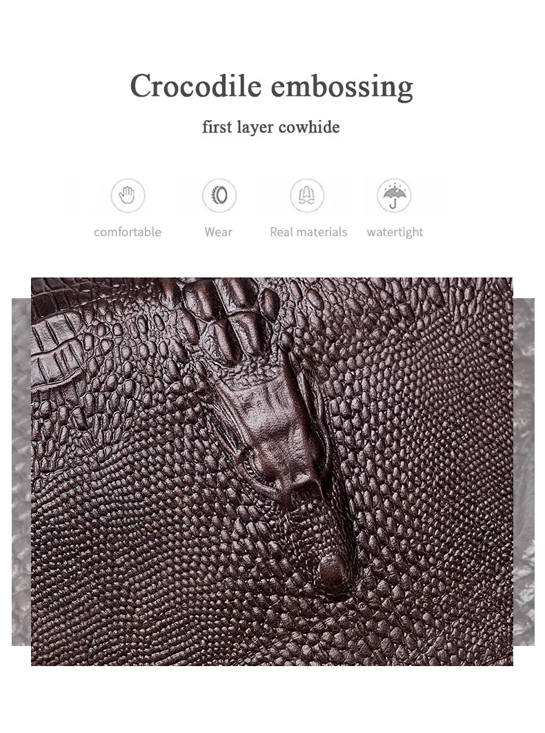 SCHLATUM Genuine Leather Men Multifunction Design Crocodile Grain Belt Pack Drop Motorcycle Fanny Waist Belt Pack Drop Leg Bag