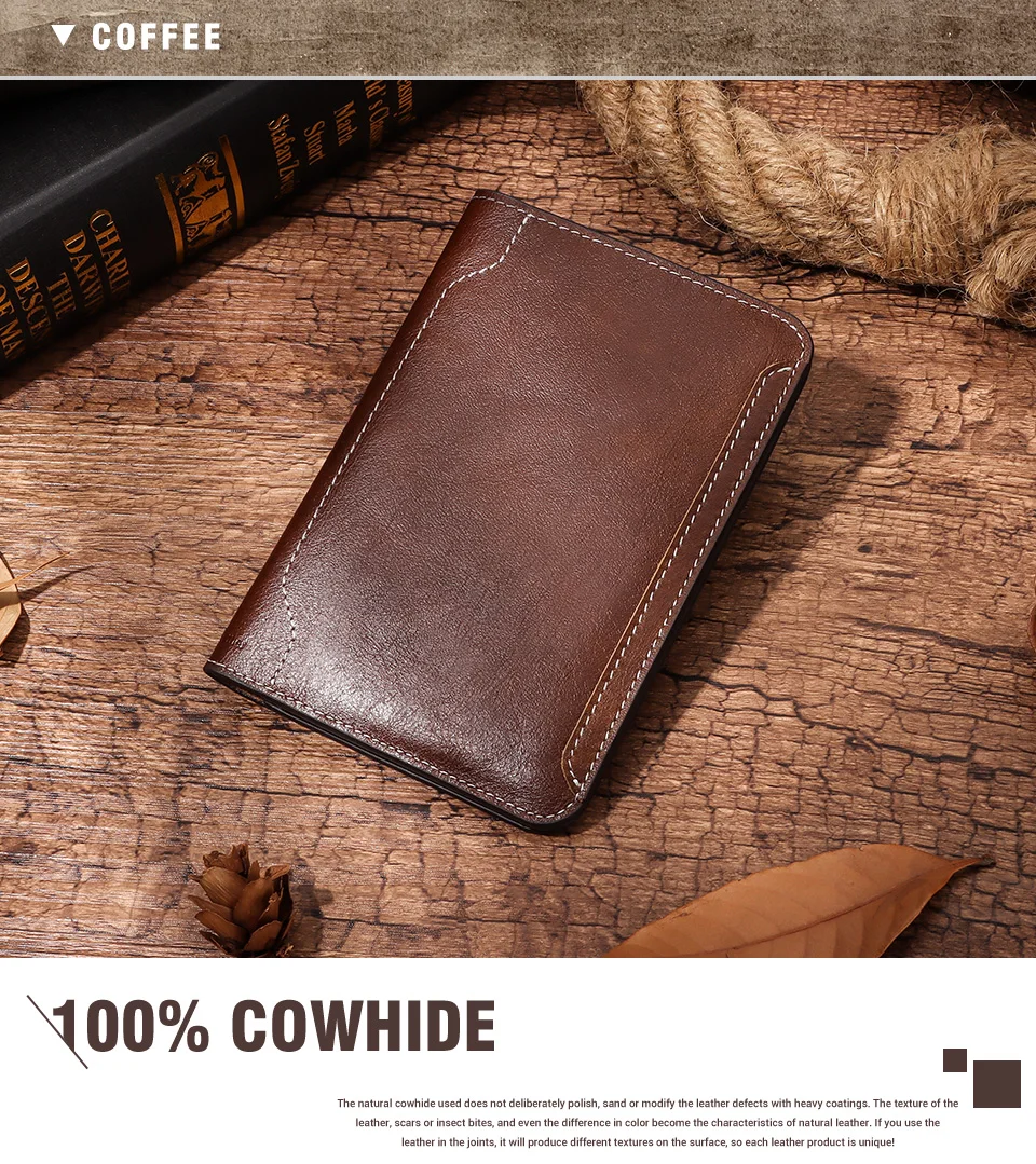 Genuine Leather Passport Holder Cover Wallet Travel Essentials RFID Credit Card Holder Men Women International Travel Accessorie