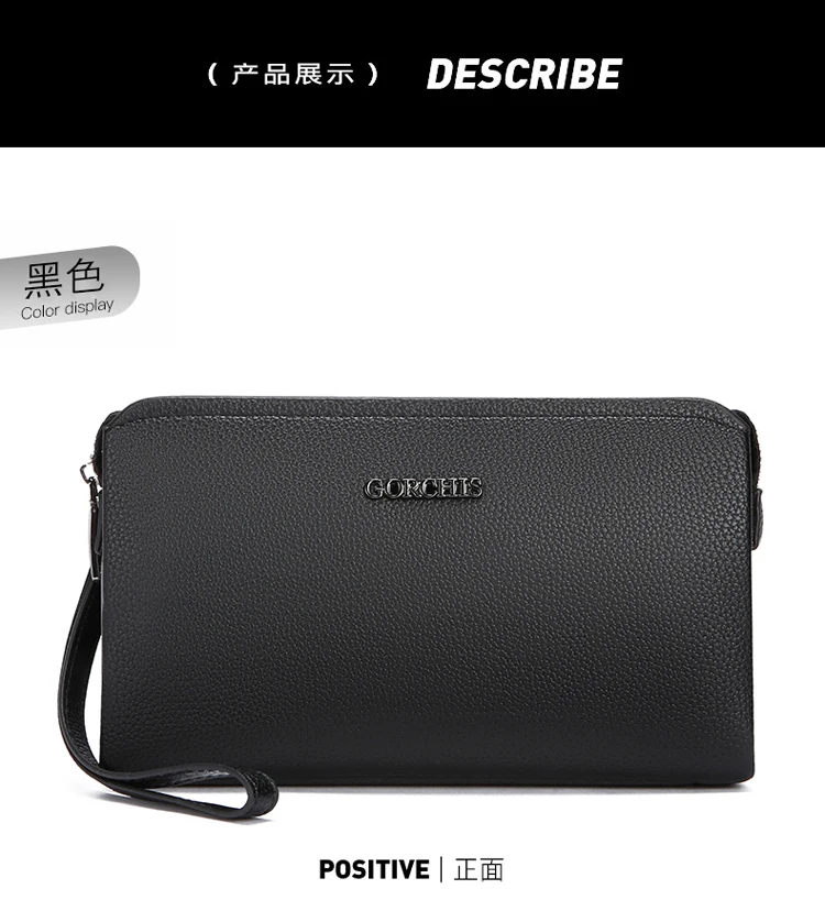 Leather Wallet FL-V1 Men Business Clutch Bag Smart Fingerprint Lock Security Anti Theft Handbag Black Safety Men Wallet сумка 가방