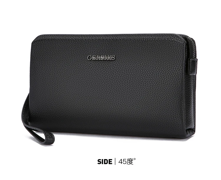 Leather Wallet FL-V1 Men Business Clutch Bag Smart Fingerprint Lock Security Anti Theft Handbag Black Safety Men Wallet сумка 가방