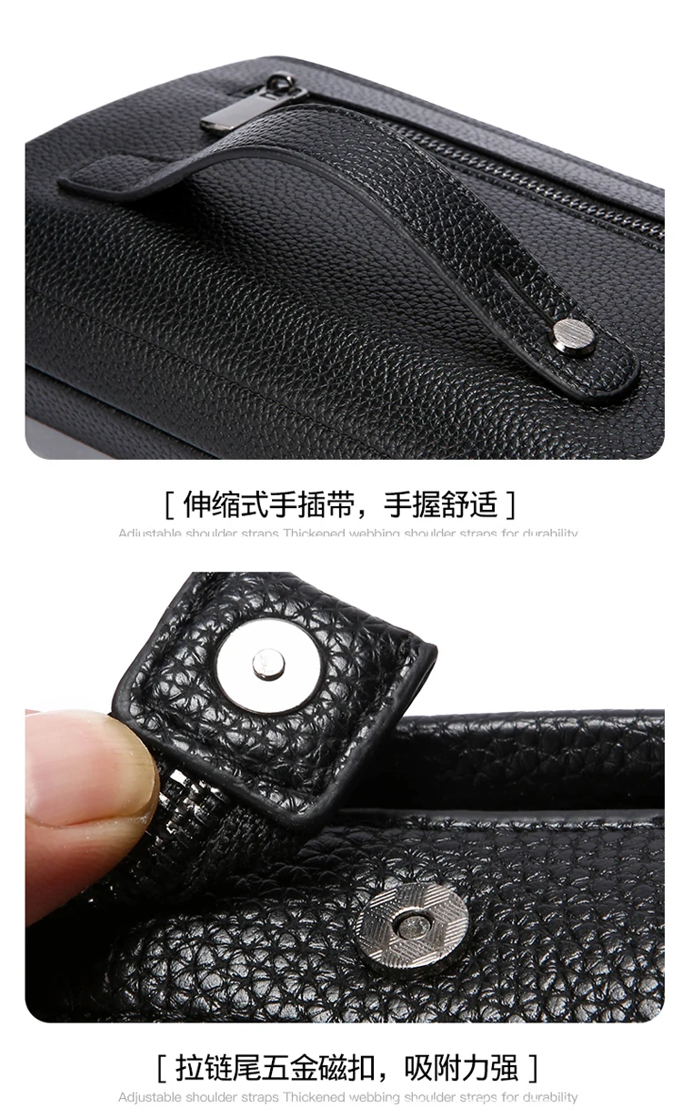 Leather Wallet FL-V1 Men Business Clutch Bag Smart Fingerprint Lock Security Anti Theft Handbag Black Safety Men Wallet сумка 가방
