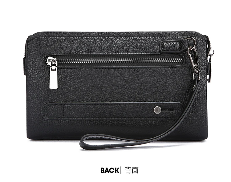 Leather Wallet FL-V1 Men Business Clutch Bag Smart Fingerprint Lock Security Anti Theft Handbag Black Safety Men Wallet сумка 가방
