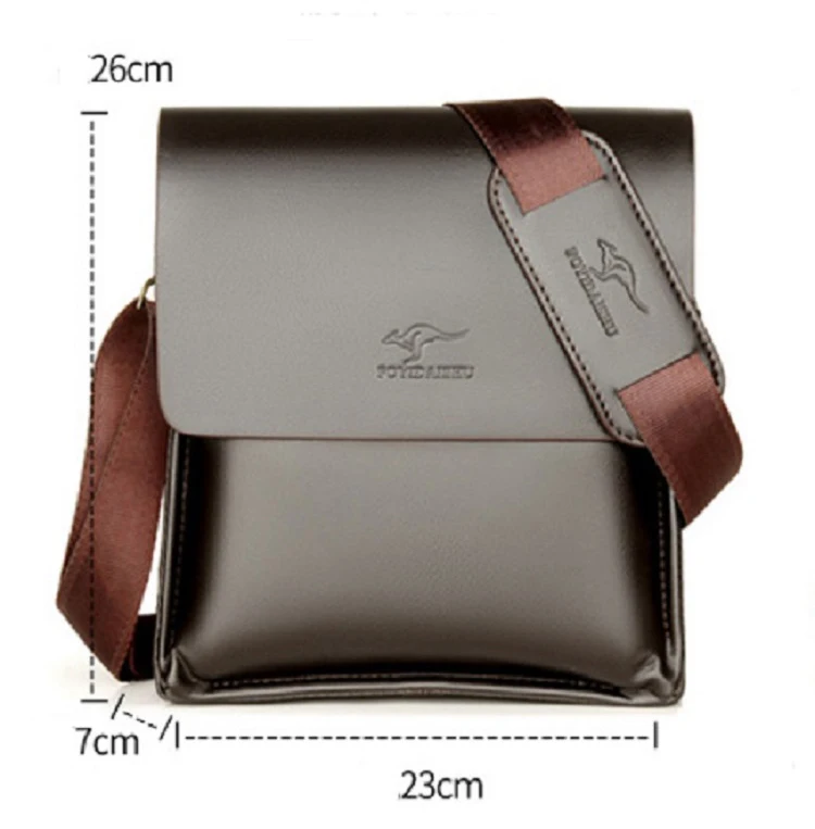 Luxury Kangaroo Brand Leather Messenger Bag Man Handbag Chest Crossbody Bag For Men Business Small Shoulder Bag Summer Male Bag