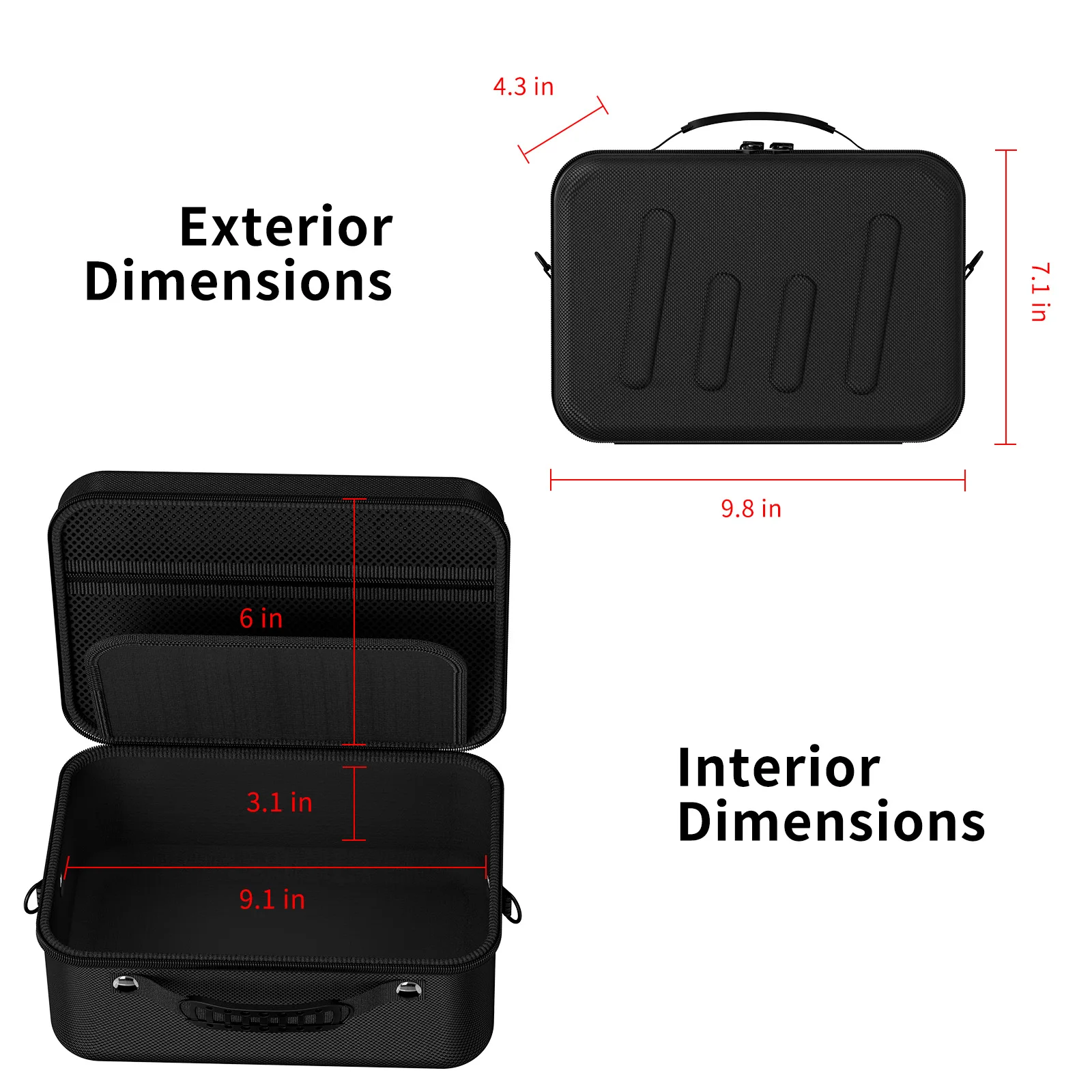 Camera Case For Canon EOS Rebel T7/R50/R100 and More DSLR & Mirrorless Cameras,Portable Travel Bag with Adjustable Dividers