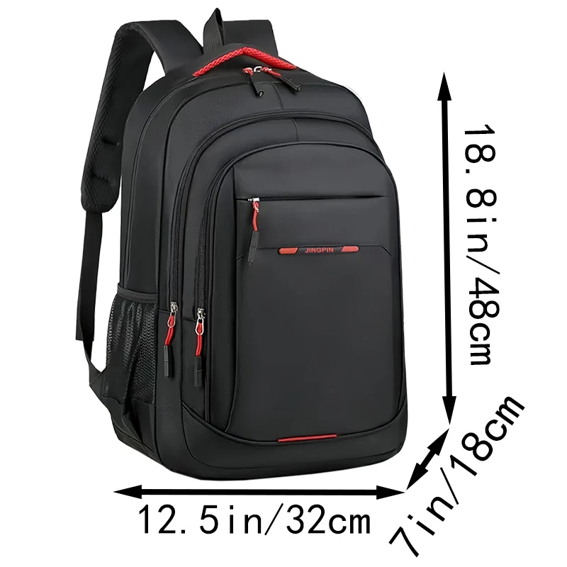 Comfort Padded Business Laptop Backpack Men Oxford Cloth Rucksack With Luggage Strap for School Work Outdoor Trip