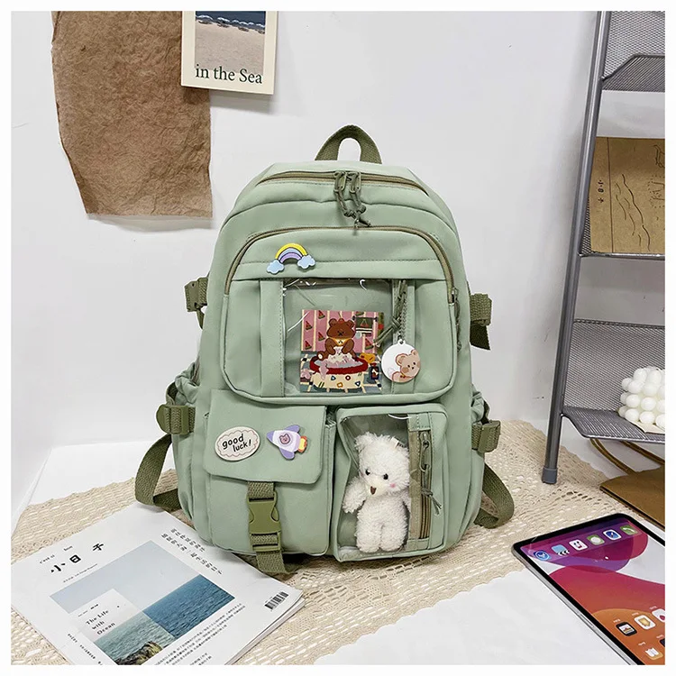 Fashion Girls Backpack New Large Capacity Korean Style Women Backpacks Cute Student School Backpack Versatile Women's Bag