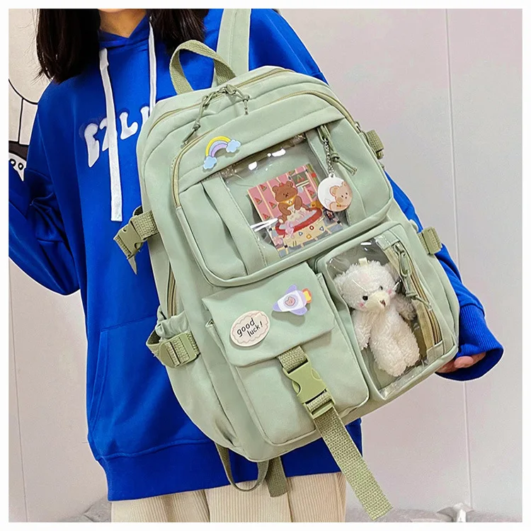 Fashion Girls Backpack New Large Capacity Korean Style Women Backpacks Cute Student School Backpack Versatile Women's Bag