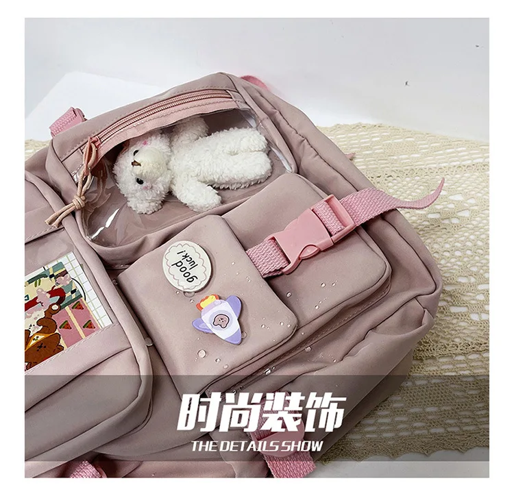 Fashion Girls Backpack New Large Capacity Korean Style Women Backpacks Cute Student School Backpack Versatile Women's Bag