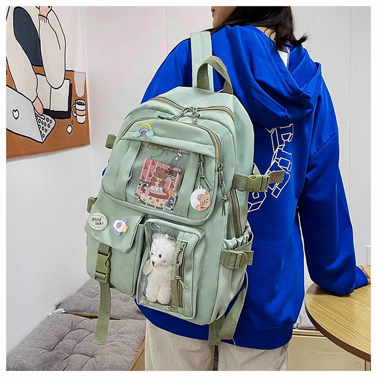 Fashion Girls Backpack New Large Capacity Korean Style Women Backpacks Cute Student School Backpack Versatile Women's Bag