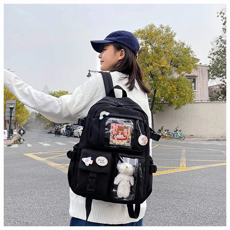 Fashion Girls Backpack New Large Capacity Korean Style Women Backpacks Cute Student School Backpack Versatile Women's Bag