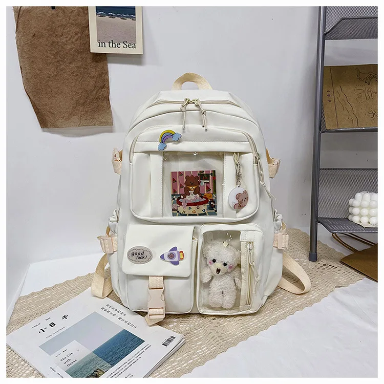 Fashion Girls Backpack New Large Capacity Korean Style Women Backpacks Cute Student School Backpack Versatile Women's Bag