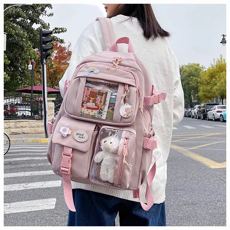 Fashion Girls Backpack New Large Capacity Korean Style Women Backpacks Cute Student School Backpack Versatile Women's Bag