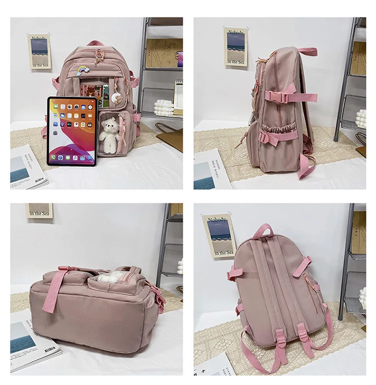 Fashion Girls Backpack New Large Capacity Korean Style Women Backpacks Cute Student School Backpack Versatile Women's Bag