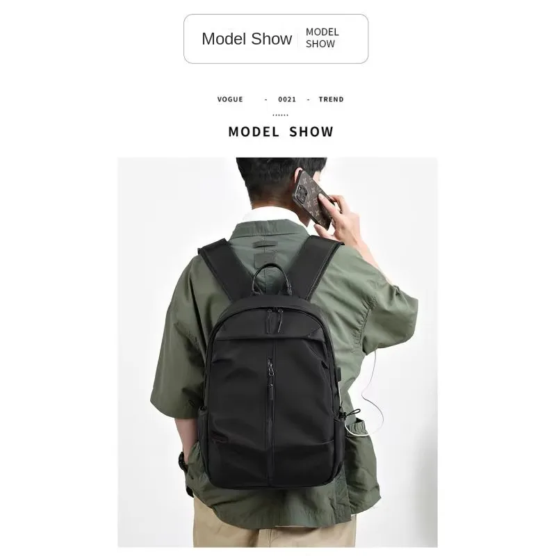 Men's water-resistant backpack with spacious compartments, perfect for laptops, travel, business, and student use