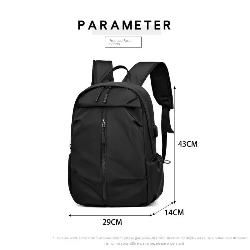 Men's water-resistant backpack with spacious compartments, perfect for laptops, travel, business, and student use