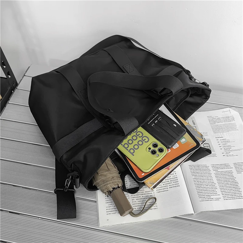 HOCODO Waterproof Women Travel Handbag Large Capacity Ladies Messenger Bag Solid Color Female Crossbody Nylon Shoulder Bag Women