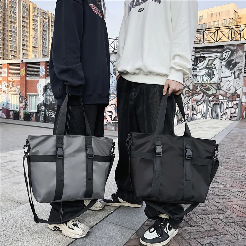 HOCODO Waterproof Women Travel Handbag Large Capacity Ladies Messenger Bag Solid Color Female Crossbody Nylon Shoulder Bag Women