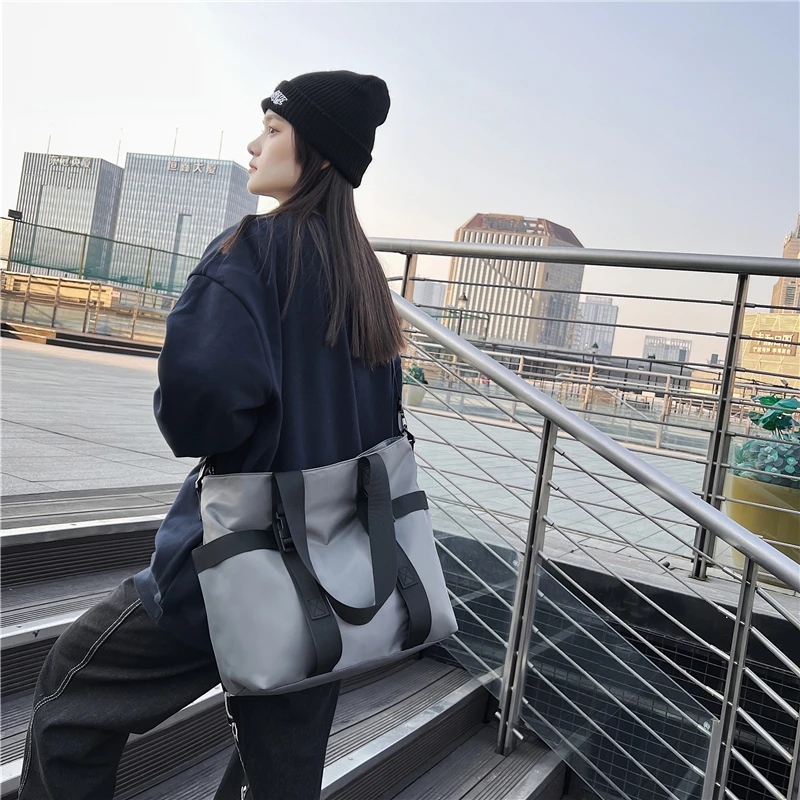 HOCODO Waterproof Women Travel Handbag Large Capacity Ladies Messenger Bag Solid Color Female Crossbody Nylon Shoulder Bag Women