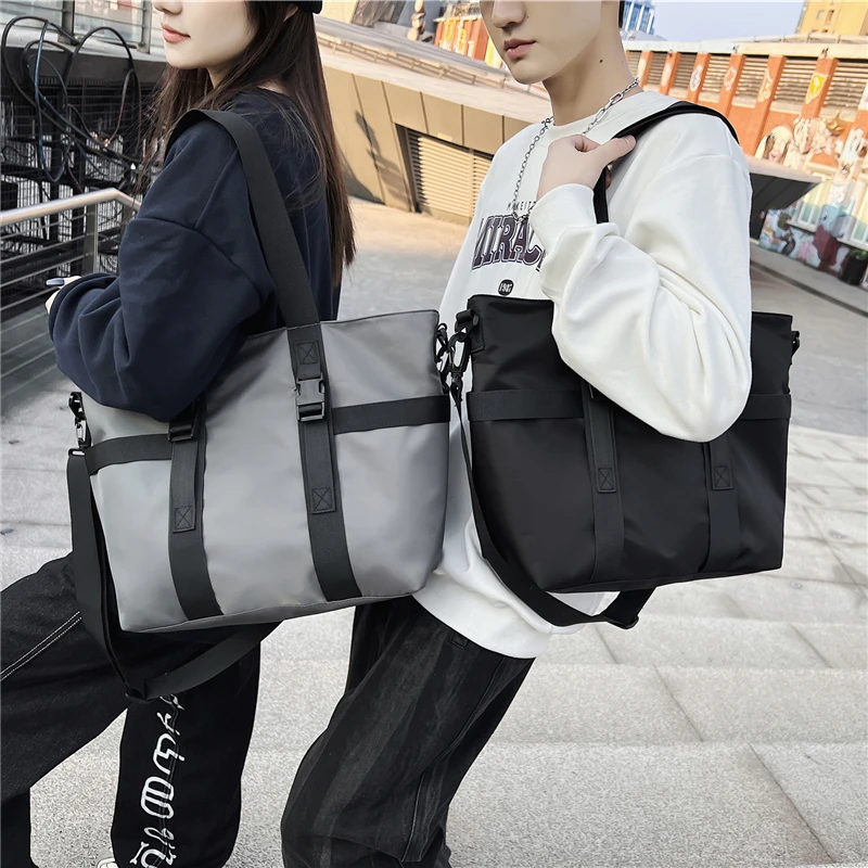 HOCODO Waterproof Women Travel Handbag Large Capacity Ladies Messenger Bag Solid Color Female Crossbody Nylon Shoulder Bag Women
