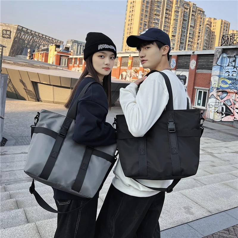 HOCODO Waterproof Women Travel Handbag Large Capacity Ladies Messenger Bag Solid Color Female Crossbody Nylon Shoulder Bag Women