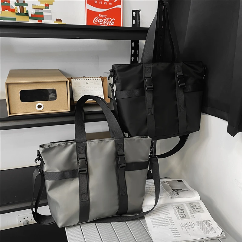 HOCODO Waterproof Women Travel Handbag Large Capacity Ladies Messenger Bag Solid Color Female Crossbody Nylon Shoulder Bag Women
