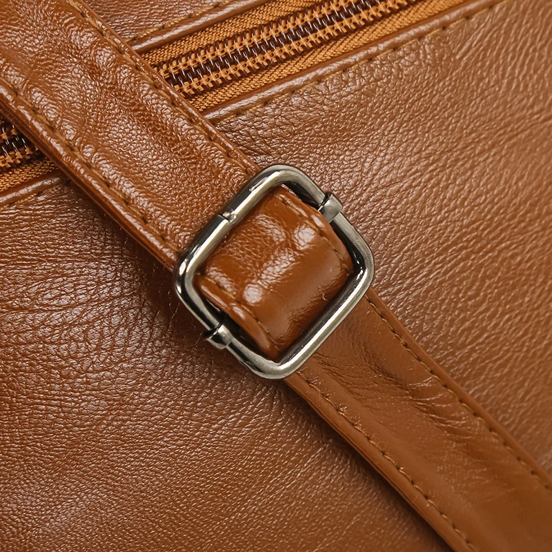 Solid Color Simple Retro Women's Small Crossbody Bag Soft PU Leather Multi-layered Shoulder Bag Casual Large Capacity Sling Bag