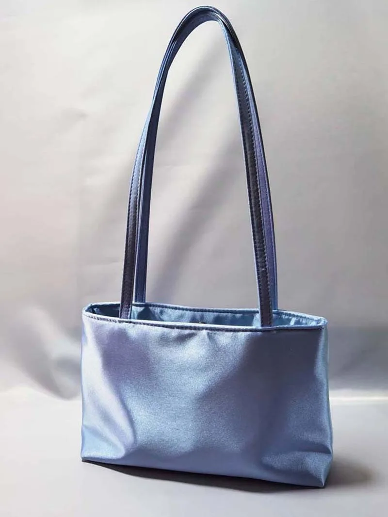 Luxury Shoulder Bags Silk Women's Handbag Square Underarm Bag Ins Famous Brand Commuter Bag Contrasting Color Macaron Totes