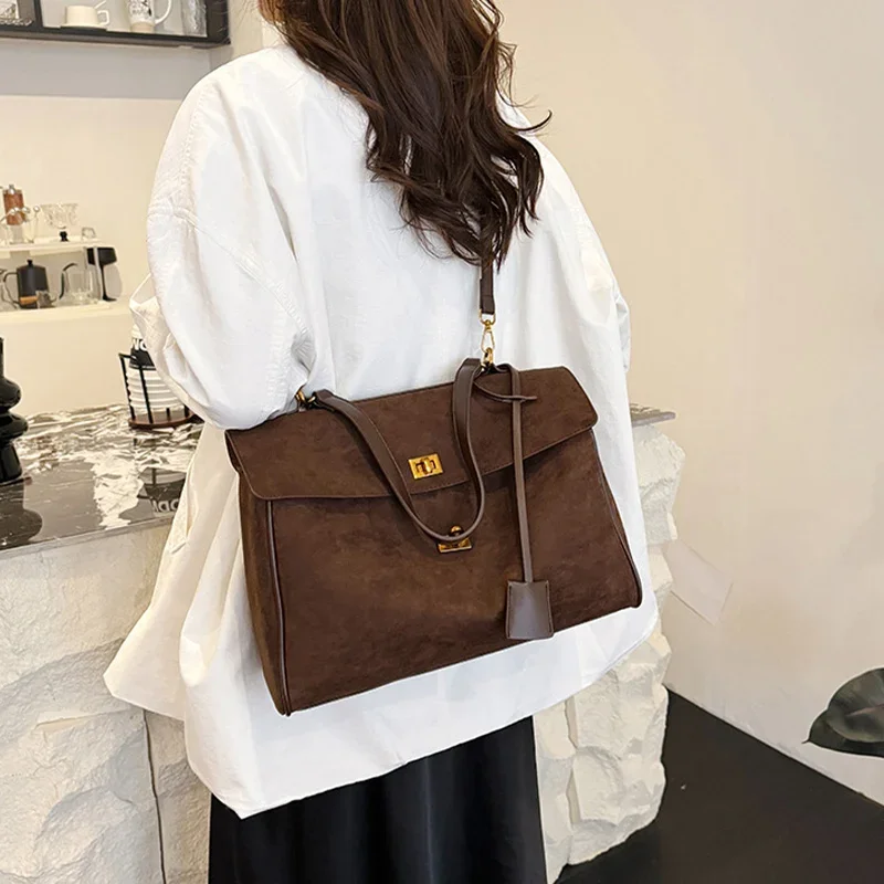 Luxury PU Leather сумка тоут женская, High-end Brand Multi-layered Large-capacity Texture Crossbody Bag,metal Buckle Flip Design