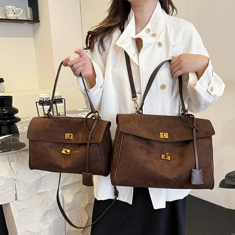 Luxury PU Leather сумка тоут женская, High-end Brand Multi-layered Large-capacity Texture Crossbody Bag,metal Buckle Flip Design