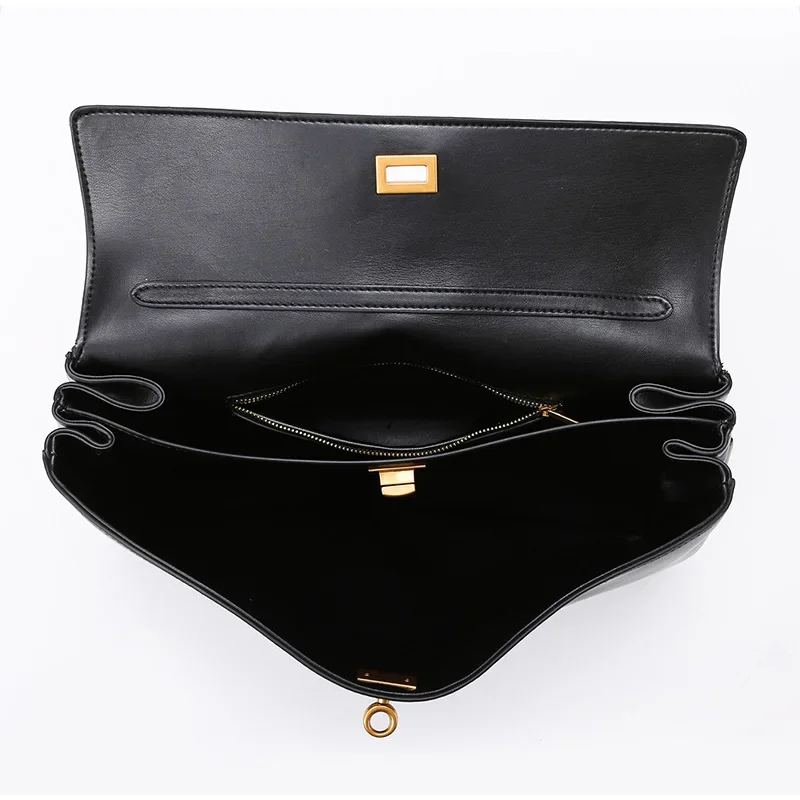 Luxury PU Leather сумка тоут женская, High-end Brand Multi-layered Large-capacity Texture Crossbody Bag,metal Buckle Flip Design