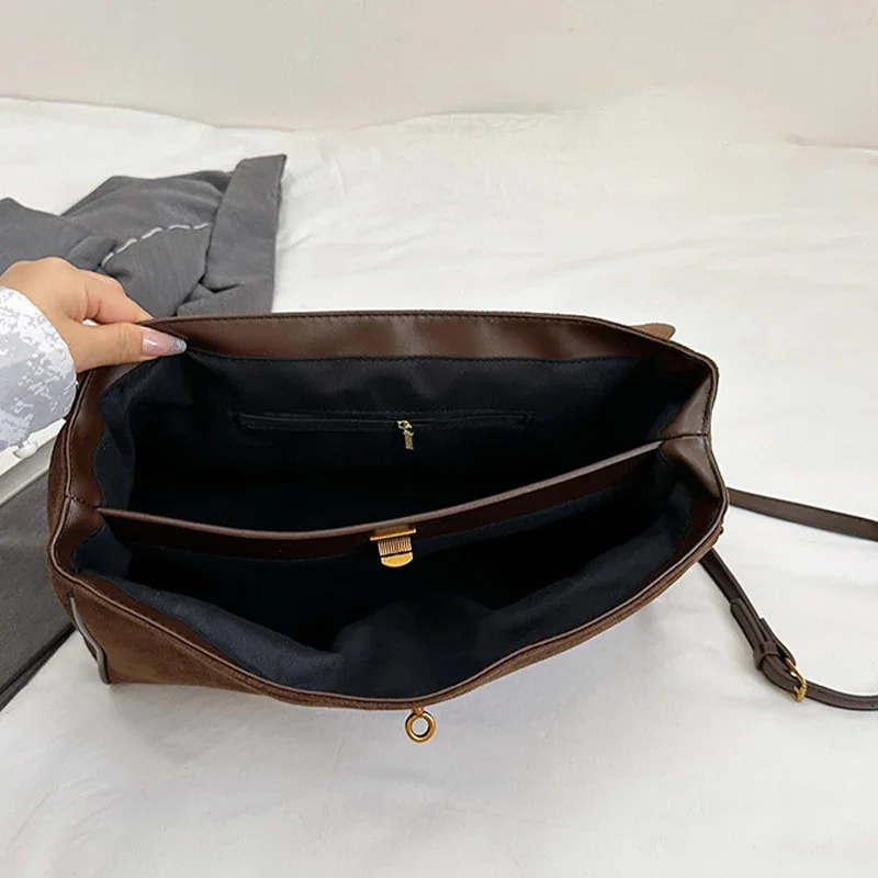 Luxury PU Leather сумка тоут женская, High-end Brand Multi-layered Large-capacity Texture Crossbody Bag,metal Buckle Flip Design