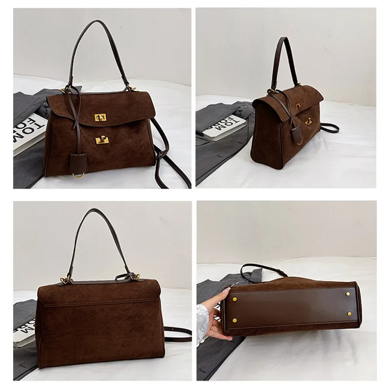 Luxury PU Leather сумка тоут женская, High-end Brand Multi-layered Large-capacity Texture Crossbody Bag,metal Buckle Flip Design