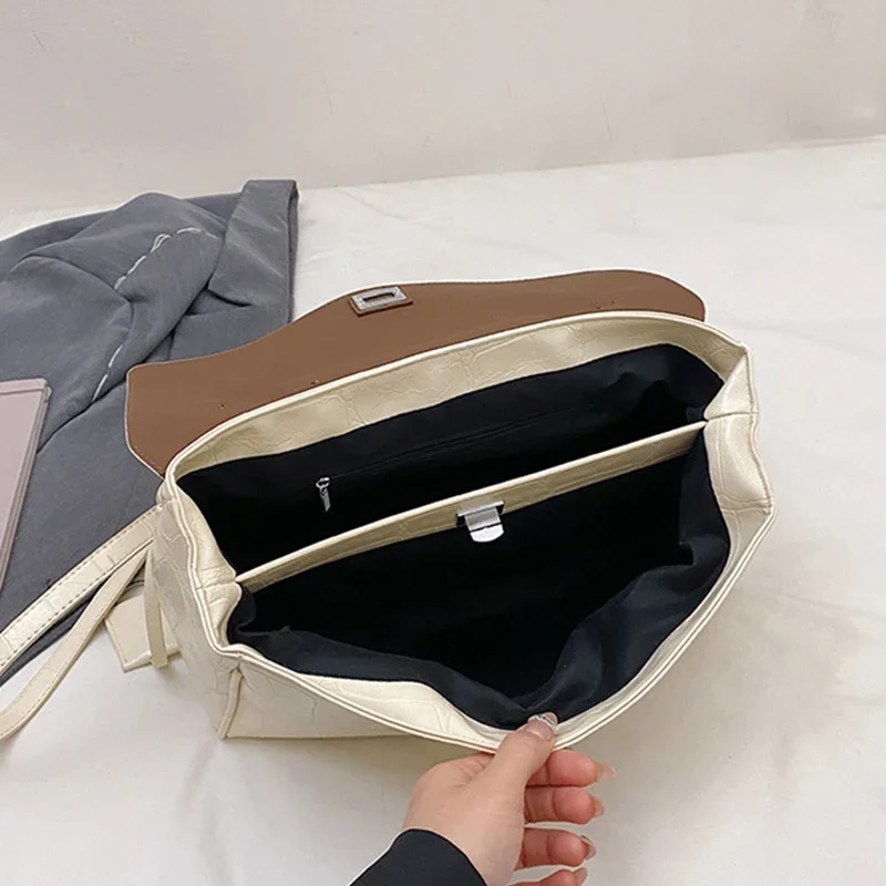 Luxury PU Leather сумка тоут женская, High-end Brand Multi-layered Large-capacity Texture Crossbody Bag,metal Buckle Flip Design