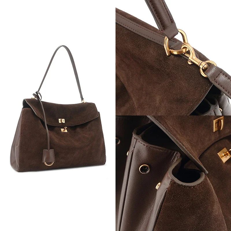 Luxury PU Leather сумка тоут женская, High-end Brand Multi-layered Large-capacity Texture Crossbody Bag,metal Buckle Flip Design