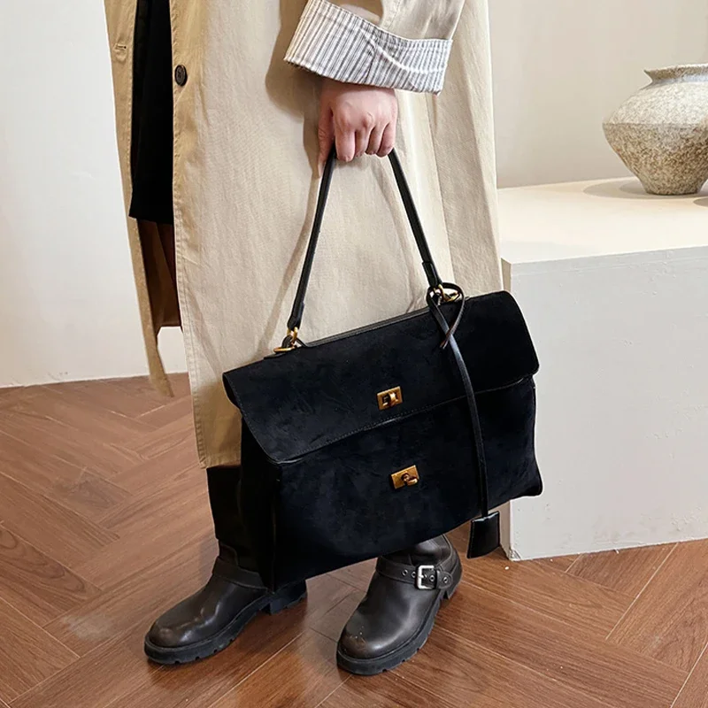 Luxury PU Leather сумка тоут женская, High-end Brand Multi-layered Large-capacity Texture Crossbody Bag,metal Buckle Flip Design