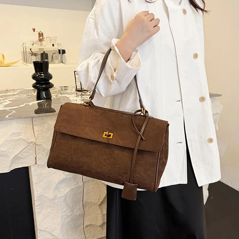 Luxury PU Leather сумка тоут женская, High-end Brand Multi-layered Large-capacity Texture Crossbody Bag,metal Buckle Flip Design