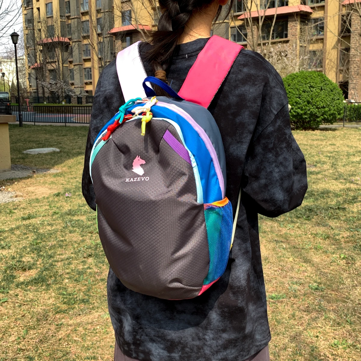 Fashion Trend Dopamine Style SportsBackpack Nylon Lightweight Large Capacity Casual Backpack Hiking Outdoor Mountaineering Bag