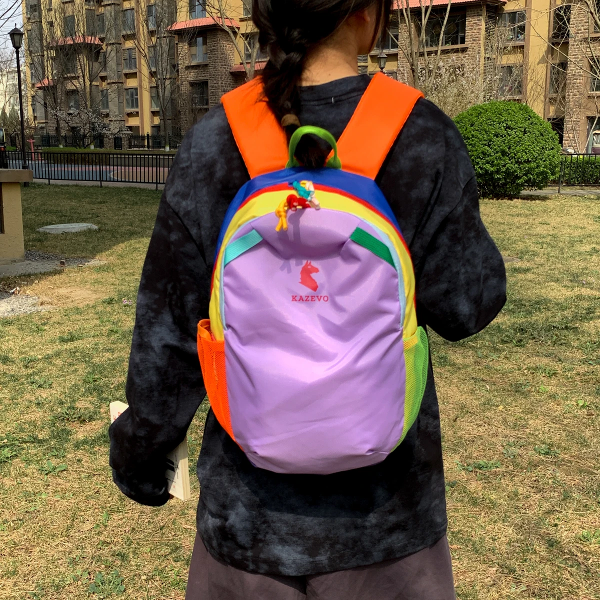 Fashion Trend Dopamine Style SportsBackpack Nylon Lightweight Large Capacity Casual Backpack Hiking Outdoor Mountaineering Bag