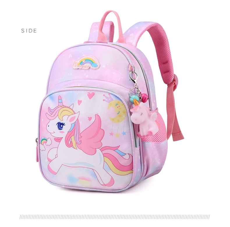 New Unicorn Backpack For Girls Cartoon Pink Princess School Bags Kids Satchels Kindergarten Bookbag Mochila Infantil Escolar